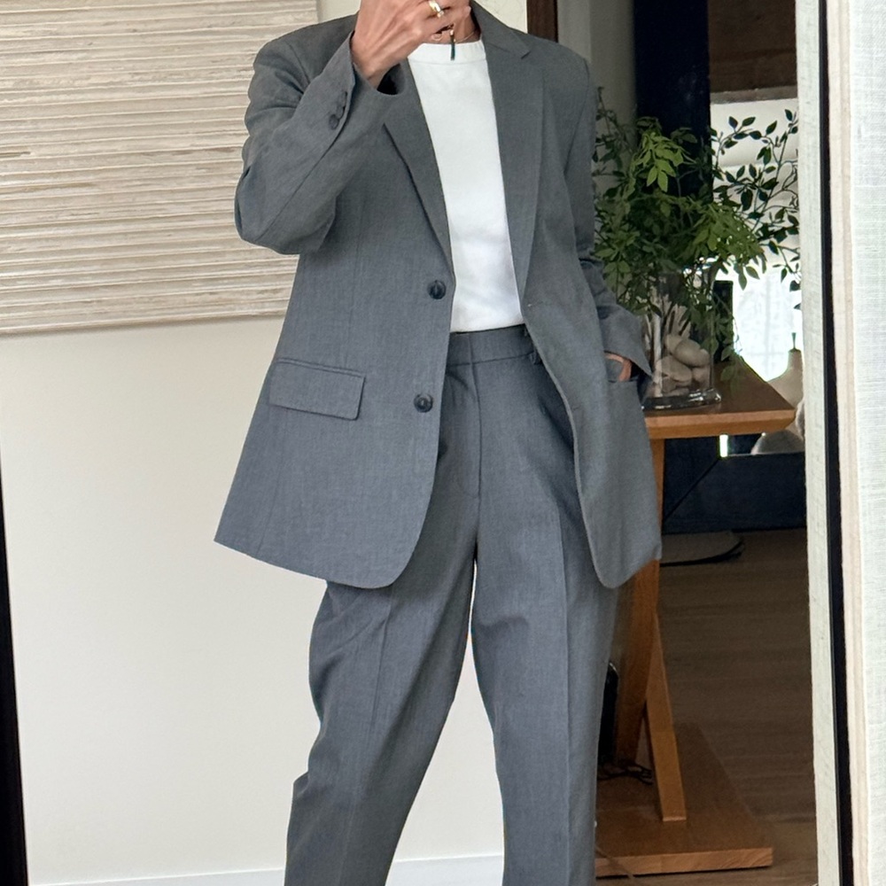 Uniqlo gray jacket and pants suit size XS Petite - Picture 2 of 15